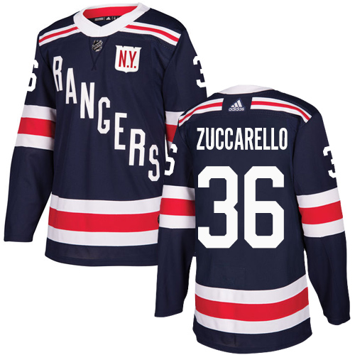 Herren New York Rangers Eishockey Trikot Mats Zuccarello #36 Authentic Navy Blau 2018 Winter Classic